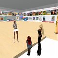 Shan with store customers